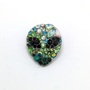 Unique Alien Rhinestone Fashion Brooch